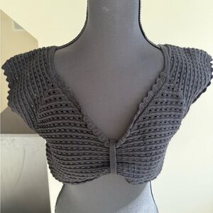 Garage Black Knit Crop Top